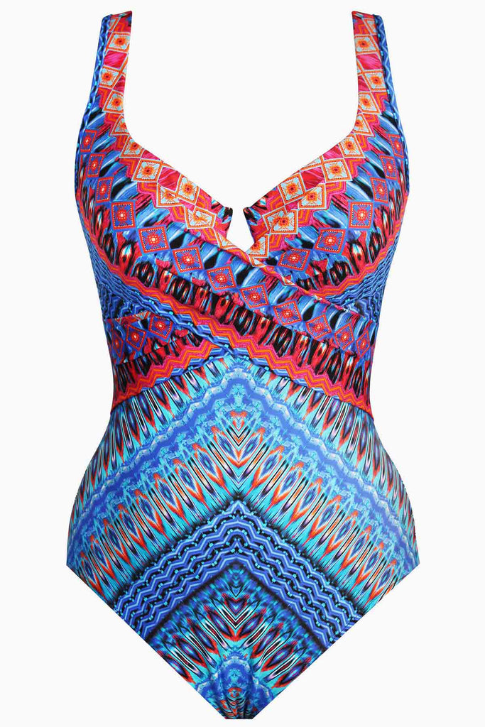 Casablanca Criss Cross Escape One Piece Swimsuit