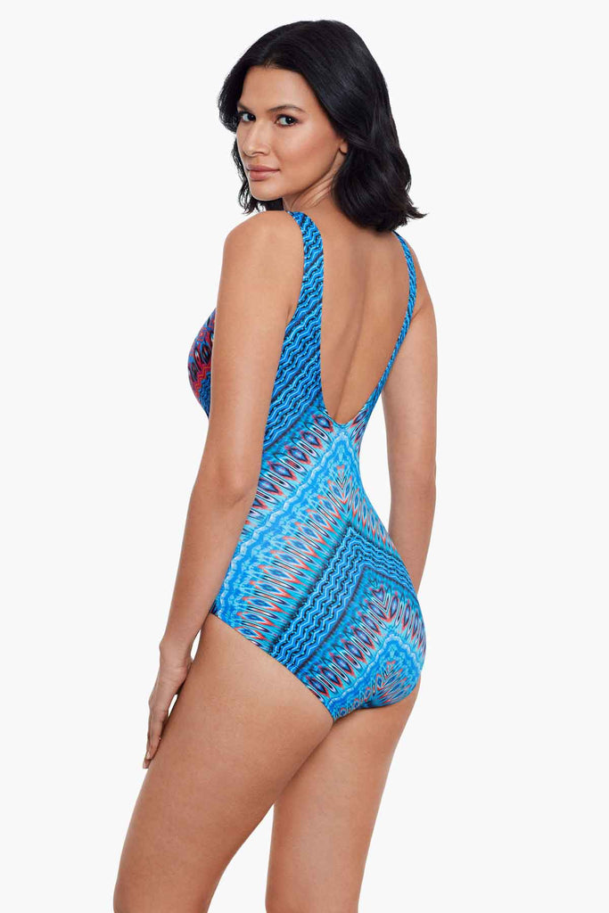 Woman wearing Casablanca Criss Cross Swimsuit