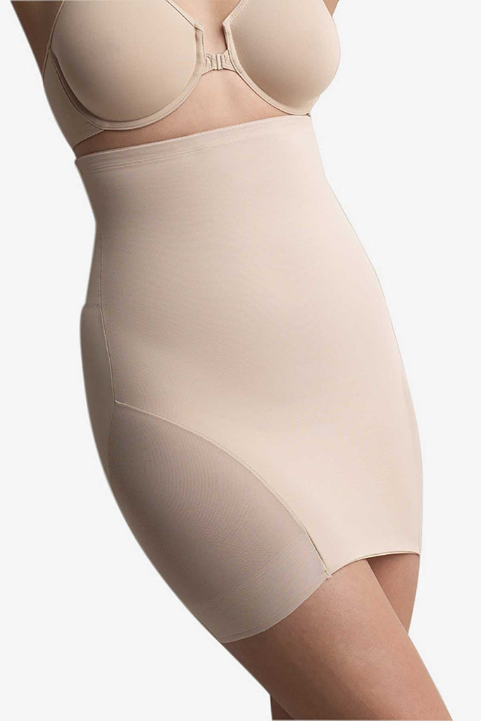 Woman in a sexy sheer high waist shapewear.