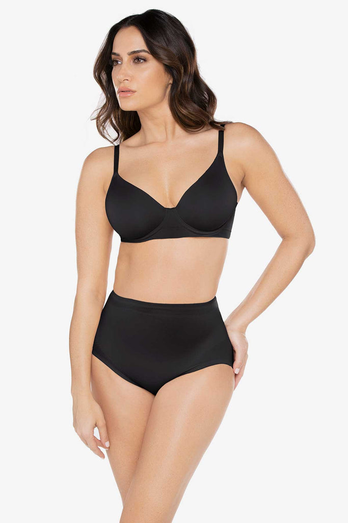 Woman in a waist control shapewear.