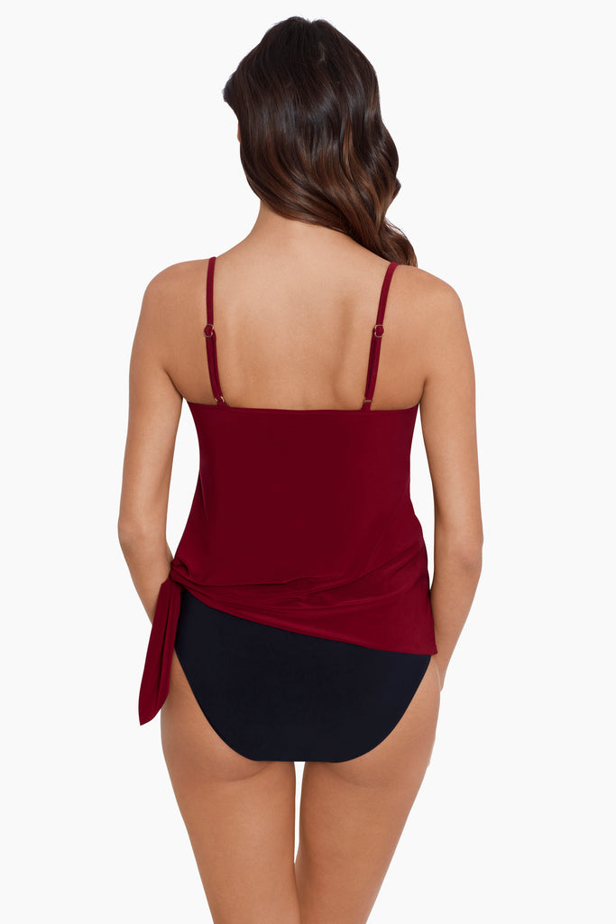  Full Straight Back tankini in merlot color