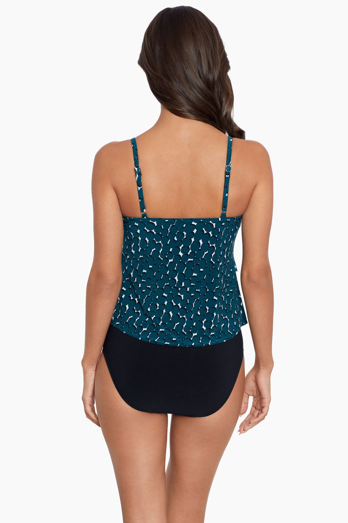 Back view of the Shadow Dot Rita Tankini