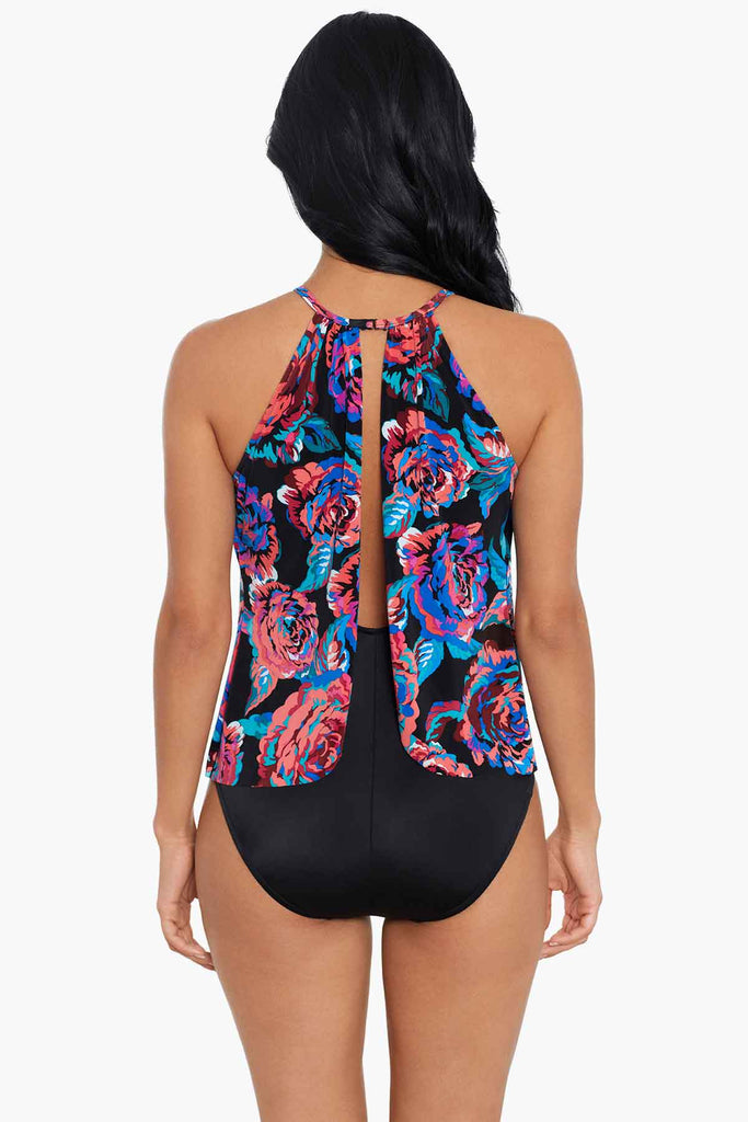 Slight Open Back Sonic Blooms Aubrey One Piece Swimsuit 