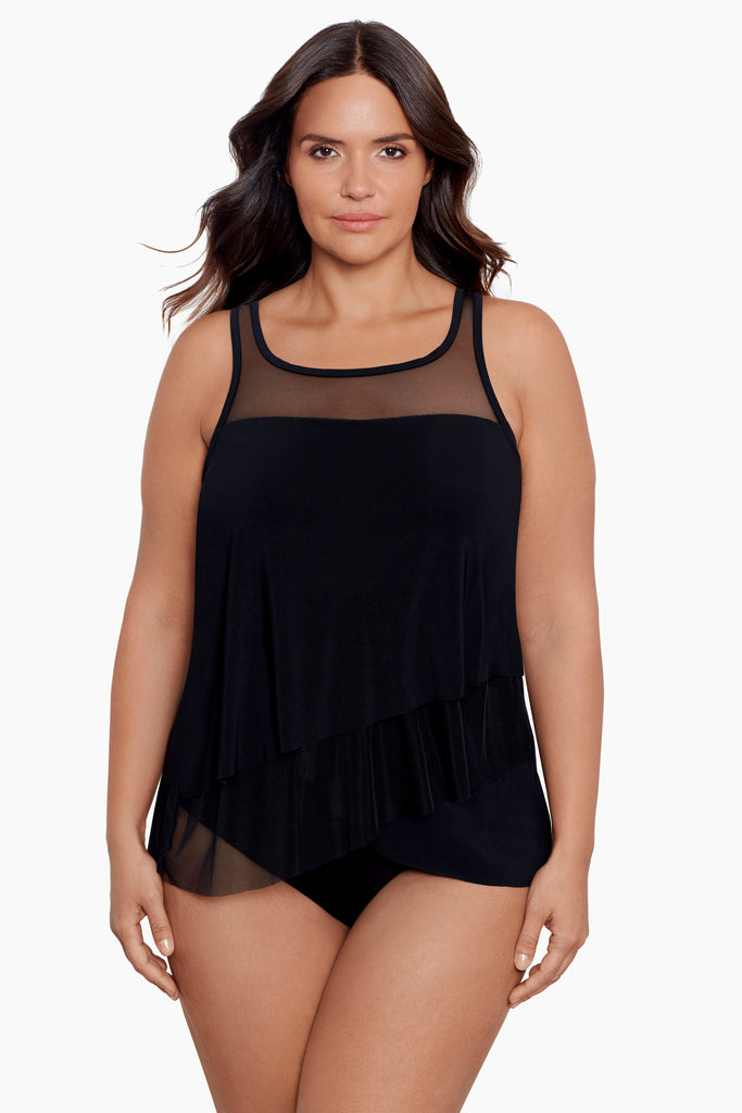 Woman in a hot tankini top.