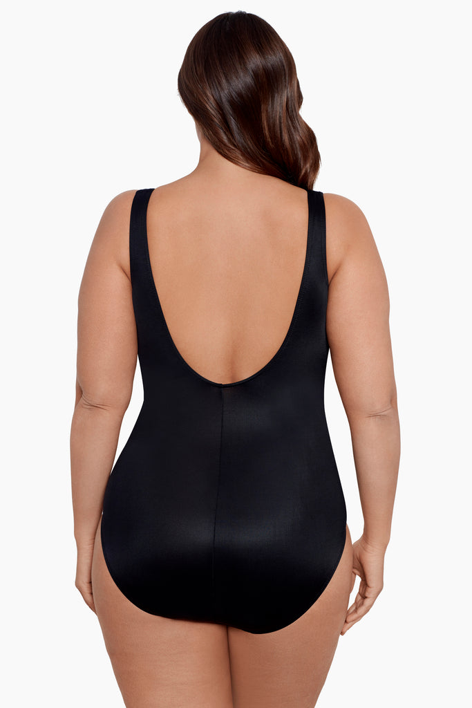 scoop back one piece plus size swimsuit