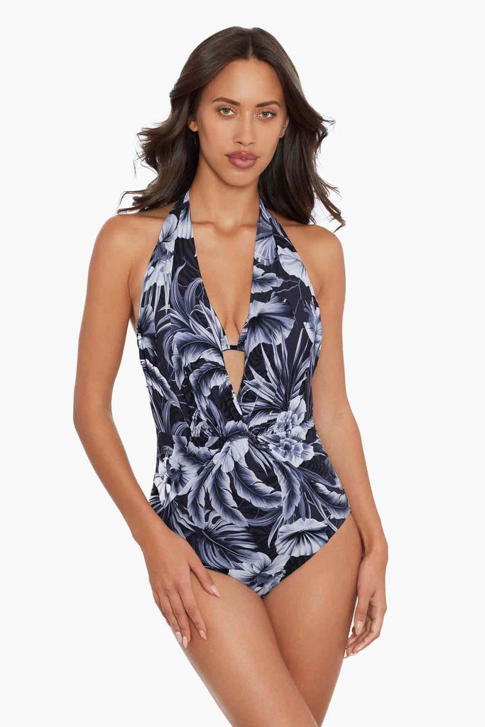 Woman in a amoressa swim suit.