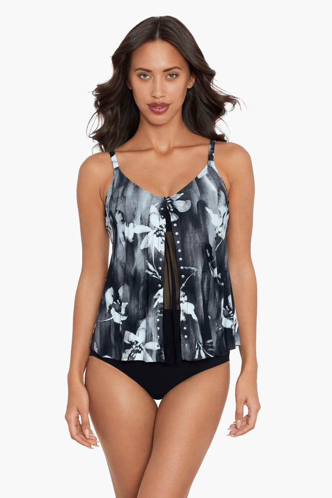 Woman in a amoressa tankini top.